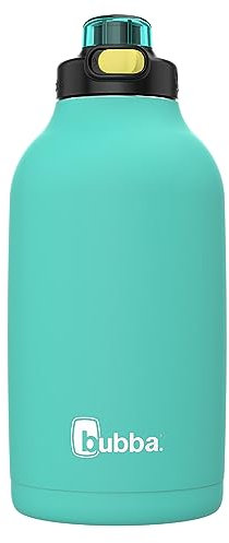 Bubba Radiant Edelstahl-Wasserflasche mit einfachem Deckel, gummiert, Island Teal, 1,8 l