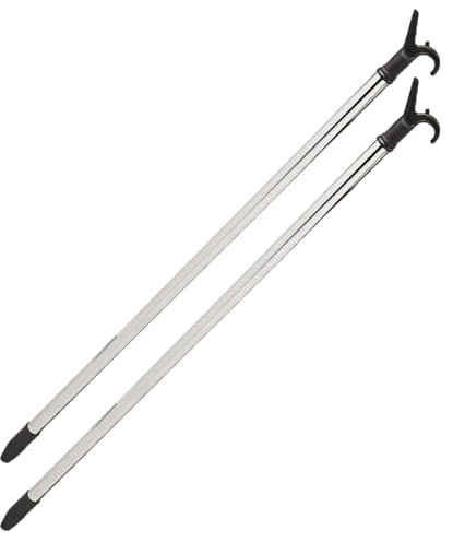 Asta Appendiabiti per Armadio Telescopica Cromata, Made in Italy, Bastone Estensibile fino a 150cm, 2 Pezzi (2)