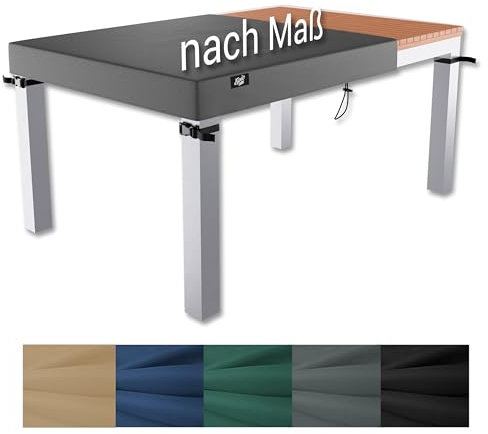 Epic Tube Tischplattenabdeckung nach Maß - als Hülle Schutzhülle Haube Abdeckplane für Tischplatten, Materialqualität: Oxford 600D, wasserdicht mit versiegelten Nähten, Robustes Zubehör - Made in EU
