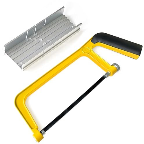 Viganoc 150mm Mini Hacksaw and Miter Block Set - 6 inch Cutting Hand Saw with Bi-Metal Blade