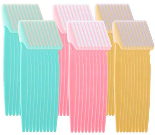 60 Pezzi Rasoio Viso Donna, Lametta Rasoio per Sopracciglia, Rasoi per Sopracciglia Donna Uomo Portatili, Lamette Viso Corpo e Sopracciglias