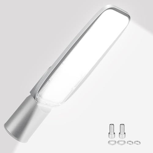 Willpower Proiettore Lampione LED Esterno, 50W 4052LM Luce LED Stradale Per Giardino, Strada, Scuola, Parcheggio, Campo da Basket, Cortile, Piazza, Garage, Bianco 6000K, Fari di Sicurezza