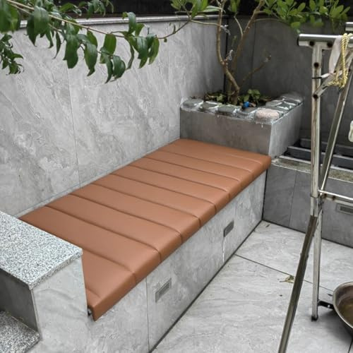 Aeovot Outdoor/Indoor Wasserdicht Sitzkissen Klemmkissen für Sitzbank Sitzpolster Bierbankauflagen rutschfeste Bankpolster für Stadion Treppe Fensterbank Gartenmöbel Treppe(B,27x12 in/68x30 cm)