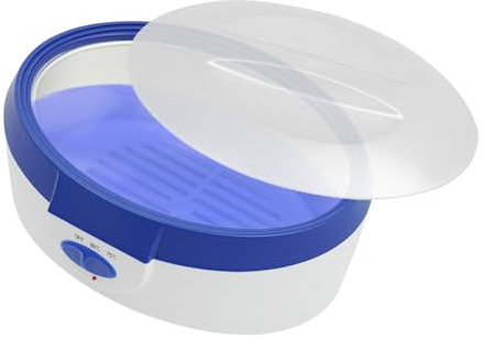 Máquina de baño de parafina de 2300 ml, con red aislante, temperatura de precisión y fusión rápida, para salón de belleza, spa en casa (azul)
