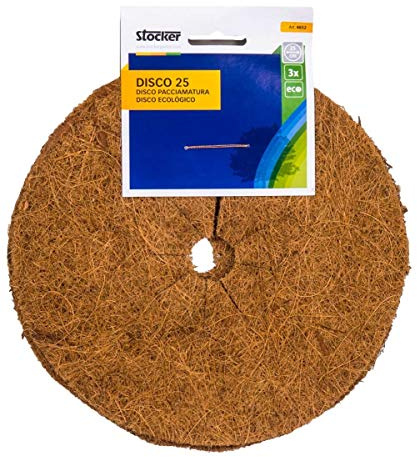 STOCKER Disco pacciamatura in Fibra di Cocco Ø25 cm 3 pz