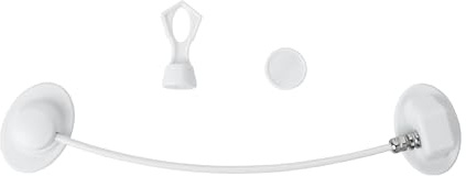 Chiusura di Sicurezza per Bambini, Chisura a magnete, 1 x Chiave magnetica, Serratura di Sicurezza per Armadi, Cucina, Cassetti, Sicurezza in Casa, con Adesivo, Senza Residui, bianco, fridge lock