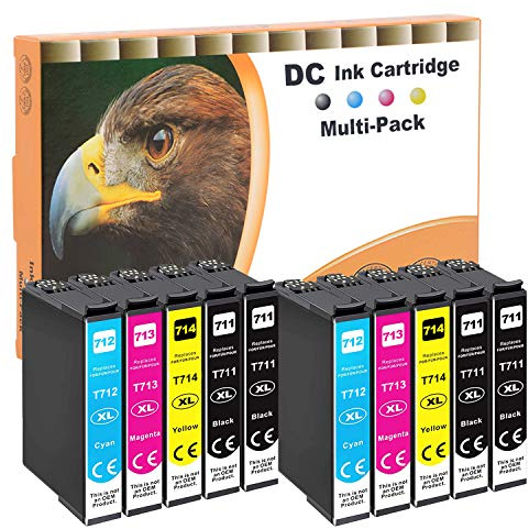 D&C 10x Druckerpatronen Kompatibel für Epson 71Xl, T71XL für Epson Stylus B40W BX300F BX310FN BX600FW BX610FW Stylus S21 SX100 SX105 SX110 SX115 SX200 SX205 SX210 SX215 SX218 SX400 DX8450 DX9400