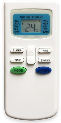 Wellclima Telecomando GYKQ-03 per Condizionatori, Sostituisce lo Stesso Modello per De Longhi per Hokkaido per Tudor per Zephir per Airton per Kendo per Mizushi per Tectro per Bent per Sekom ed Altri