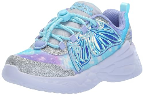 Skechers Dream Racer Wing Brites, Basket Filles, Silver,