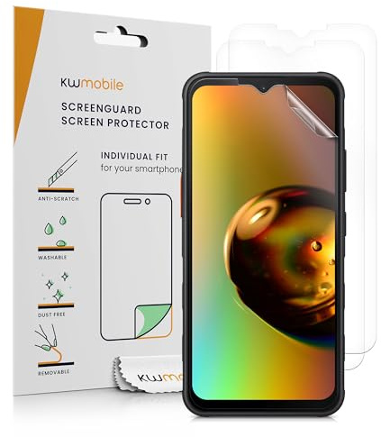 kwmobile Skärmskydd kompatibla med Samsung Galaxy Xcover7 skärmskydd – 3 x ultraklart genomskinliga telefonfilmer