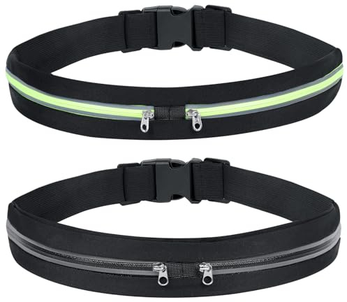 AiQInu Cinturon Running, Cinturón para Correr, Riñonera Running Hombre Mujer, Riñonera Deportiva para Hacer Ejercicio, Footing, Senderismo