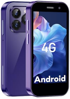 ZOKOE 4G Mini Smartphone Schermo da 3 Pollici 2000 mAh 2.0+5.0 Megapixel, Sblocco Viso Telefono Compatto per Bambini (Viola, 2GB+16GB)