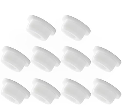 CULEO Bouchons pour baignoire,Lot de 10 couvercles d'étanchéité en silicone pour débordement de lavabo, pour meuble de salle de bain, sortie d'eau complète, bouchon rond
