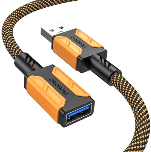 MOGOOD USB 3.0 Verlängerungskabel 1M, 5Gbps High Speed Datenübertragung, Typ A Stecker auf Buchse Datenkabel, Kompatibel mit PC, Laptops, Tablets, MacBook etc