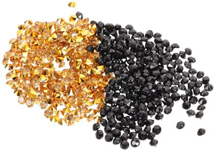 PLAFOPE Paquete De 2 Acrílicos Decorativos con Base para Centros de Mesa Confeti de Cristal para Boda y Fiesta Relleno de Jarrones y Adornos DIY Gemas Planas Para Manualidades