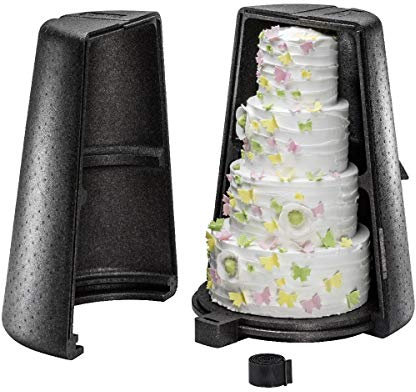 thermohauser EPP-Thermobox Etagen-Tortenständer, schwarz, für eine max. 5-stöckige Etagere mit max. Durchm. 46 cm und 72 cm Höhe