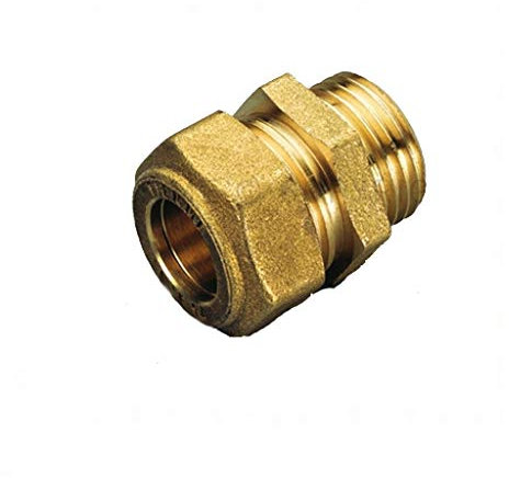 Raccordo A Compressione Dritto Maschio 14 X 1/2 Per Rame Per Gas Tiemme