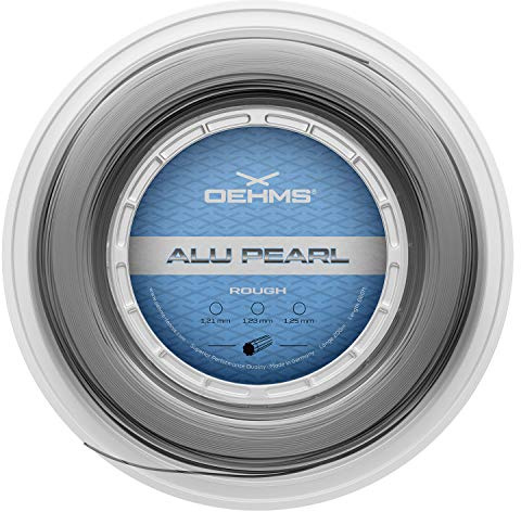 OEHMS Alu Pearl Rough | Grooved Co-Polyester Tennis String | Spin & Control | Ø 1.21 mm (17Lg) | 200 m Reel (660 ft)