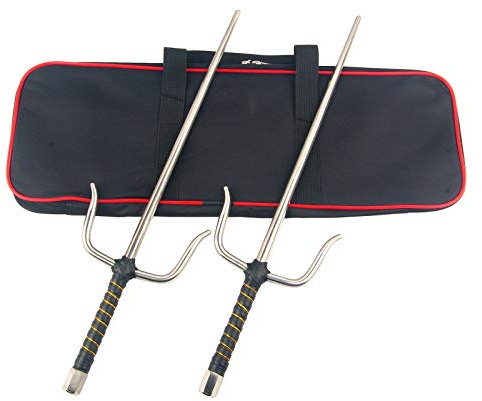 Superdo Octagon Metal Martial Arts Sai (Silver, 21&Case)