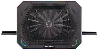SureFire Bora X1 gaming laptop kylplatta, laptop kylare för bärbara datorer upp till 17 tum, justerbar fläkthastighet, mer prestanda, RGB-belysning