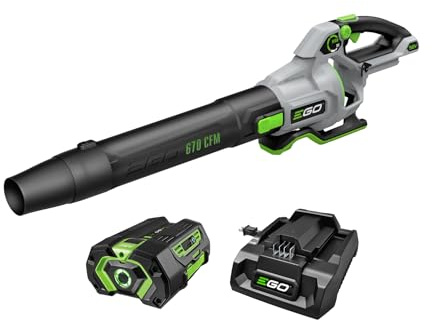 EGO POWER+ Leaf Blower, Cordless Electric 670 CFM, Includes 56V 4.0Ah Battery and Charger - LB6703