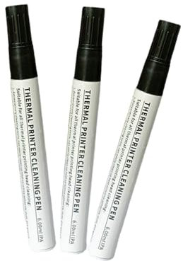 Milageto 3X Thermodrucker-Reinigungsstift, Reparaturstifte, Alkoholstift, Reinigungskarte, Druckkopf-Reinigungsstift, universell für Druckkopf