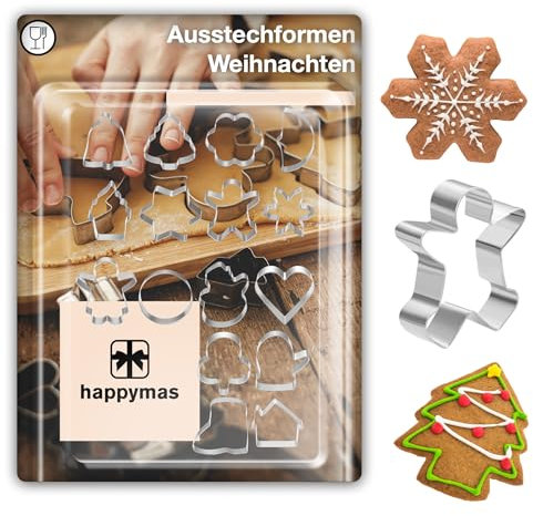 20er Keksausstecher Weihnachten Plätzchenausstecher Steckform Ausstechform zum Backen Set - Weihnachten & XMAS - Keksausstecher & & Ausstecher