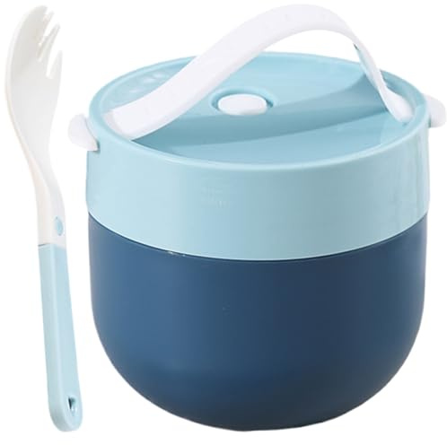Frascos De Sopa Para Comida Caliente, Frasco De Comida Caliente, Taza De Sopa De Microondas De 600 Ml Con Tapa, Ollas De Desayuno De Acero Inoxidable Con Cuchara, Frascos Portátiles A Prueba De Fugas