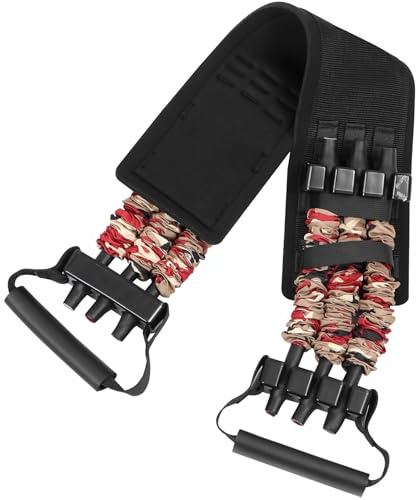PACKOVE Cuerda para Expandir el Pecho 36kg Banda de Resistencia Elástica en Camuflaje Fuego, Equipo de Entrenamiento para Músculo Pectoral, Press de Banca, Banda de Culturismo Portátil