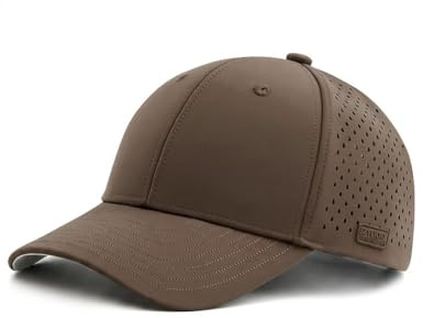 Zylioo XS/S/M/L/XL/XXL Gorra de béisbol de secado rápido para hombres para cabezas grandes/pequeñas, gorras de malla para correr, gorra de camionero transpirable, café, XL-3XL