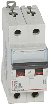 Legrand 407800 Magnetotérmico Dx³ 6000/10 KA, 2P, 230/400 V~, 16 A, Curva C