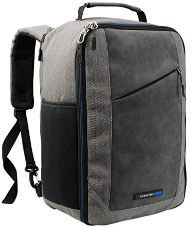 Cabin Max Manhattan 20L Underseat Backpack for Ryanair Cabin Bag, Padded Tech Pocket, Lockable Compartment, Versatile Straps