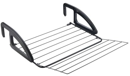 Metaltex 407912000 Bries Onyx Heizungs- und Balkonwäschetrockner 62x61 cm matt schwarz