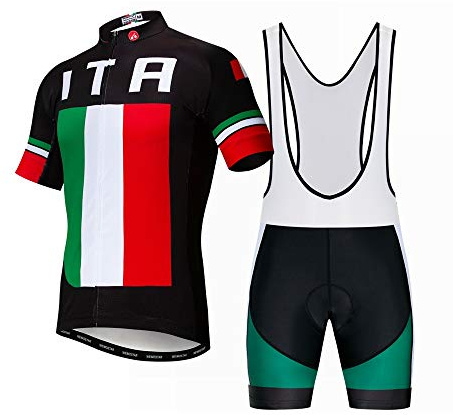 JPOJPO Maillot de ciclismo para hombre, ropa de ciclismo profesional para bicicleta de montaña, conjunto de pantalones cortos de Italia