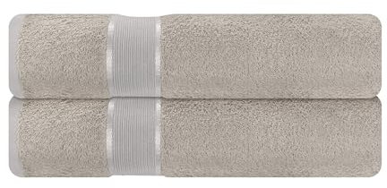 Mixibaby 2er Set Handtuch Handtücher Tücher 50cm x 100cm Frottee 100% Baumwolle 500g/qm, Farbe:Grau