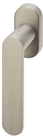 Poignée de fenêtre SAM Aspect acier inoxydable Poignée de fenêtre sur rosace ovale Poignée de grille de montage avec matériel de fixation de Sotech