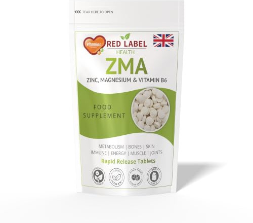 Zinc Magnesium and Vitamin B6 Tablets Supplements for Men & Women, Pack of 180 Tablets (6 Months Supply), High Strength Sleep Aid, Muscle Recovery, Better Sleep, UK