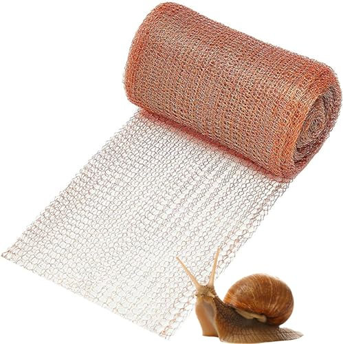 Bimhayuu Ruban de Cuivre Anti escargots Jardin Anti limace Clôture Contre Les Escargots, Parterres Surélevés pour Jardin, Couche Double Filet en Cuivre Anti Limaces et Escargots (12.6cm*3m)