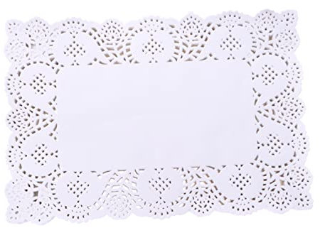 Garneck Centrini Di Carta in Pizzo 140pcs Rettangolari 23x16cm - Sottotorta Decorativi Per Dolci e Torte - Ideali Per Occasioni Festive e Decorazioni Natalizie Per Mobili