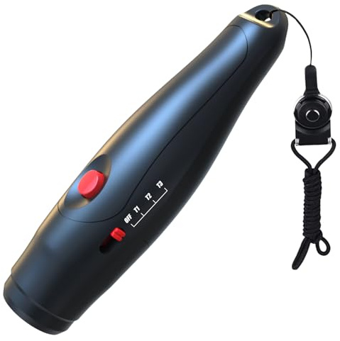 Silbato de mano, 3 modos de silbato electrónico de árbitro con cordón, mini bocina de volumen ajustable para entrenamiento deportivo, voleibol, baloncesto, hockey, fútbol