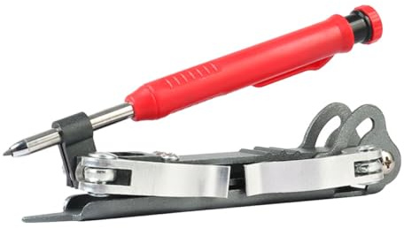 Ipetboom Outil de Traçage Multifonction en Alliage d'Aluminium pour Travail du Bois Crayon Gabarit de Contour Précis et Compas Intégré pour Menuiserie et Pose de Sols Finition Lisse et