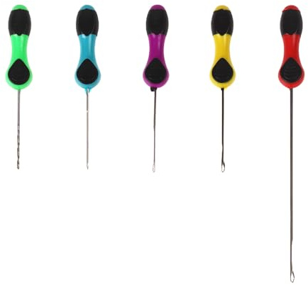 Boilie - Juego de 5 agujas de cebo de pesca, aparejos de cebo, herramienta de cebo, señuelo de aparejo, gancho de aguja para aparejos al aire libre, juego de equipo profesional