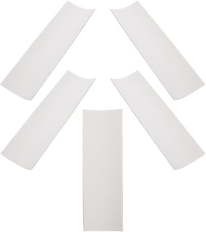 VOSAREA Cinta Antideslizante para Dedos de Patineta, Espuma de Alta Rebote, Tamaño 38x110 Mm, Color Blanco, 5 Piezas, Accesorios para Fingerboard y Juegos de Tablas de Dedo
