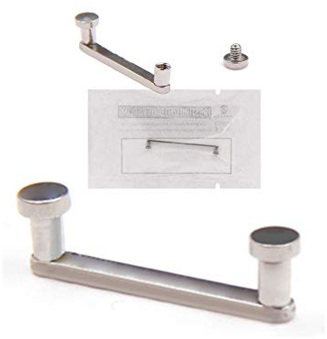 WARRIOR Piercing estéril Dermal Anchor Barbell Titanio G23 Barra Surface con discos 14G (1,6 mm) con dos bolas de 5 mm (PTS-04), Titanio