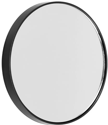 OSALADI 5X Magnifying Mirror with 2 Suction Cups 3.46 inch Round Compact Makeup Mirror for Bathroom Travel and Pocket Use Small Wall Mount Cosmetic for Precise Beauty Application