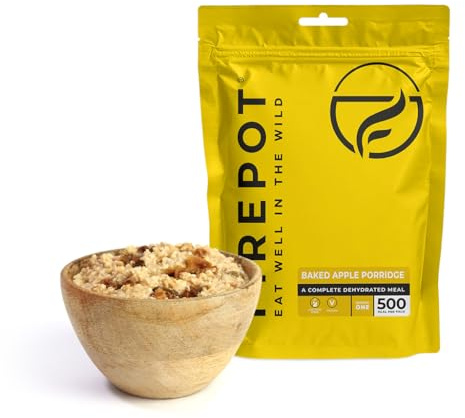 Firepot Baked Apple Porridge - Healthy VEGAN Dehydrated Camping & Expedition Food…