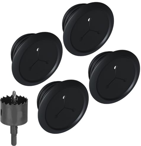 ECHOGEAR Wall Cable Hiders for Cable Management - 2.25 Mini Cord Hider Conceals 3 Low Voltage Cables Behind Wall - Perfect for Speakers, Mounted TVs, Desks & More - Black 4-Pack