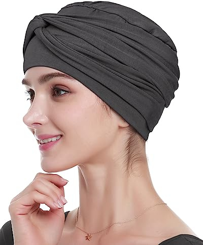 Alnorm Bandeau chimio en viscose pour femme, écharpe turban pour femme