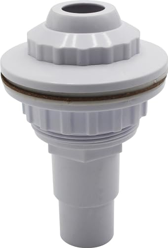 ANCLLO Buse d'entrée de Piscine Buse d'entrée pour Piscine à paroi en Acier Buse de Retour avec tête pivotante Ø 58 mm Raccord de Tuyau 32/38