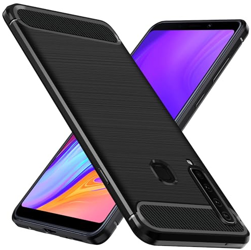 ivoler Funda para Samsung Galaxy A9 2018, [Protección Militar] Carcasa Protectora Antigolpes, Fina Suave TPU Silicona Caso Delgada Anti-Choques Antihuellas Bumper Case, Negro